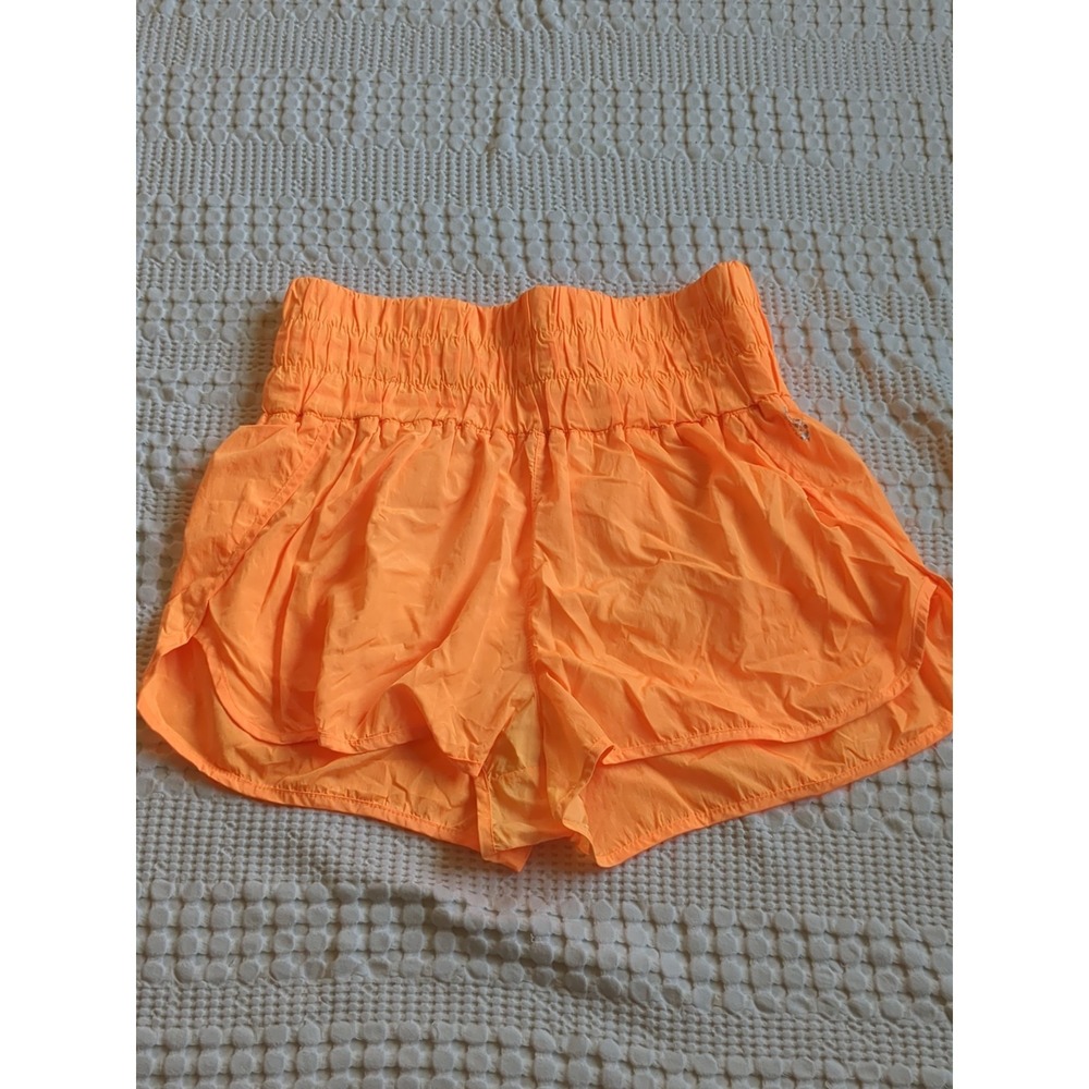 Free People Movement The Way Home Shorts High Waisted Orange Sz Large Lined - Picture 1 of 8